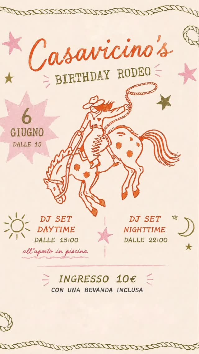Casavicino’s Birthday Rodeo: un pomeriggio tra piscina, musica e atmosfera western
